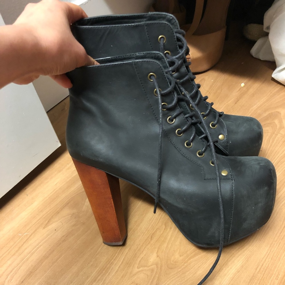COPY - Jeffrey Campbell Black leather Lita’s